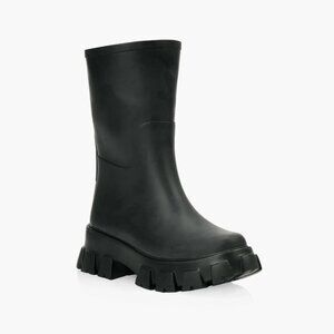 ILSE JACOBSEN RUBBER MOON BOOT - BLACK,  NEW sz EU38